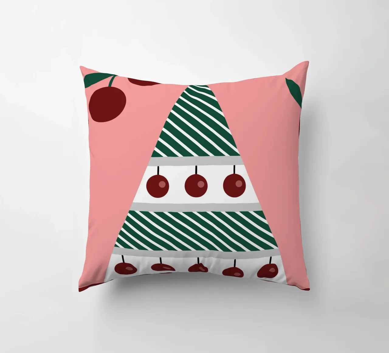 Albero di Natale e ciliegie cuscino da LOOK DIFFERENT