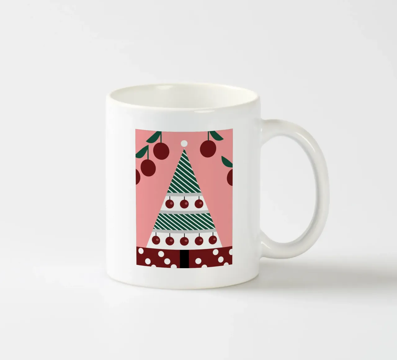 Albero di Natale e ciliegie tazza in ceramica da LOOK DIFFERENT
