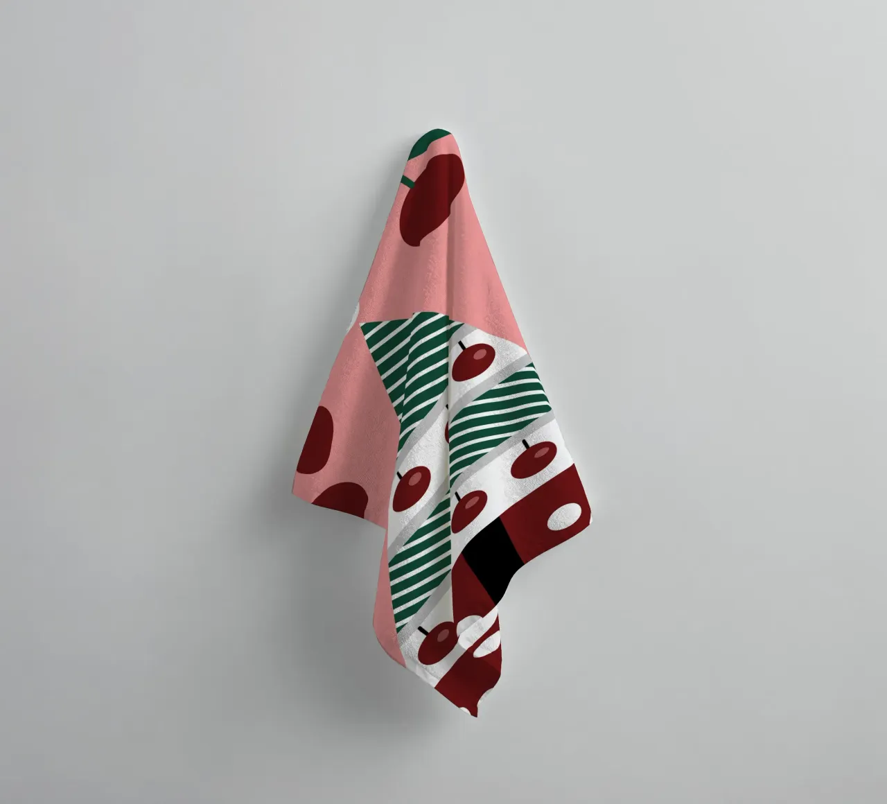 Albero di Natale e ciliegie asciugamano da bagno da LOOK DIFFERENT