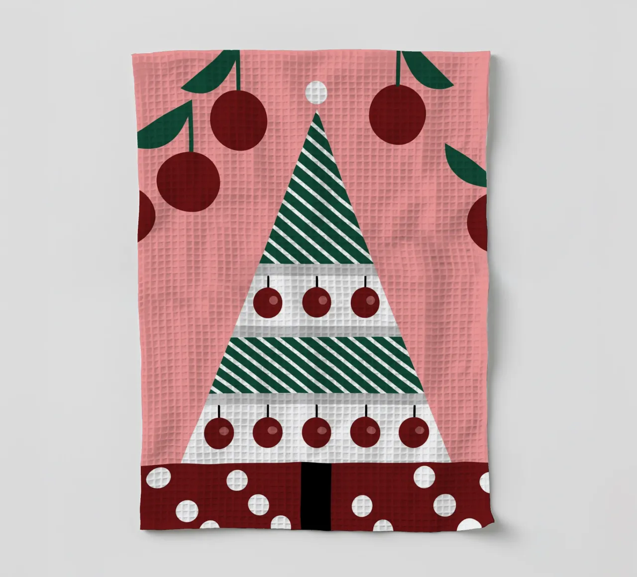 Albero di Natale e ciliegie canovaccio da cucina da LOOK DIFFERENT