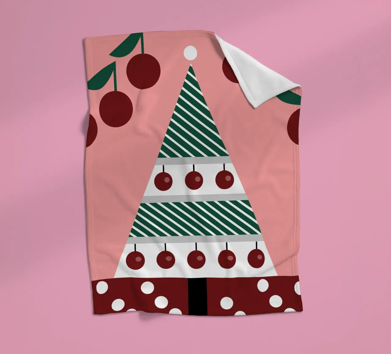 Albero di Natale e ciliegie coperta in pile da LOOK DIFFERENT