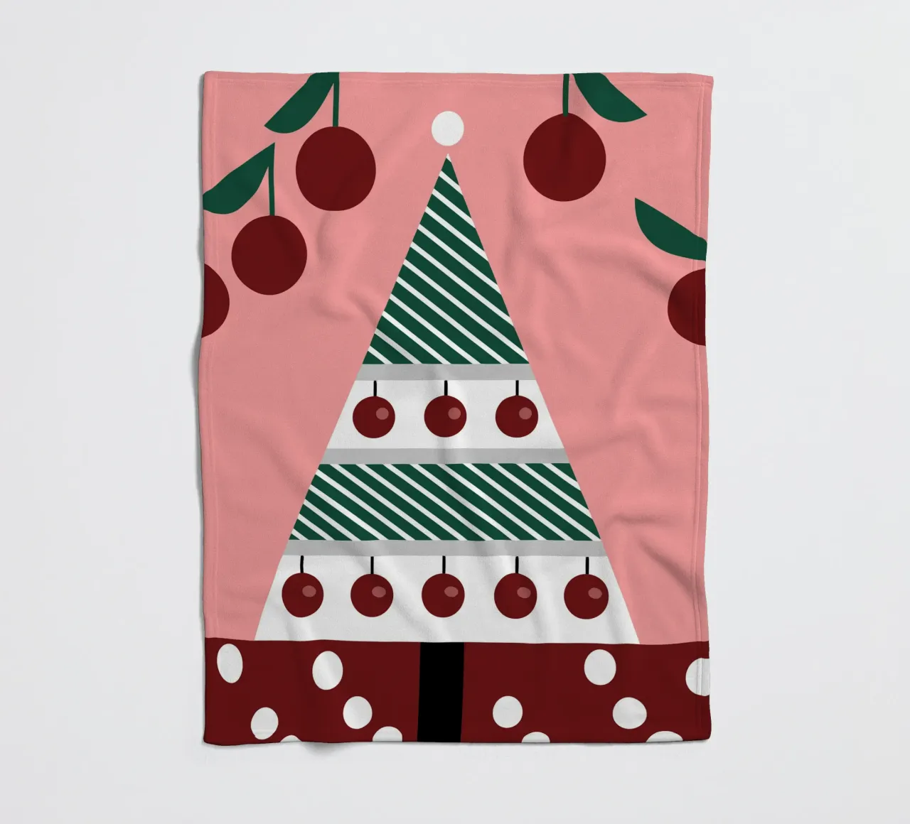Albero di Natale e ciliegie coperta in pile da LOOK DIFFERENT