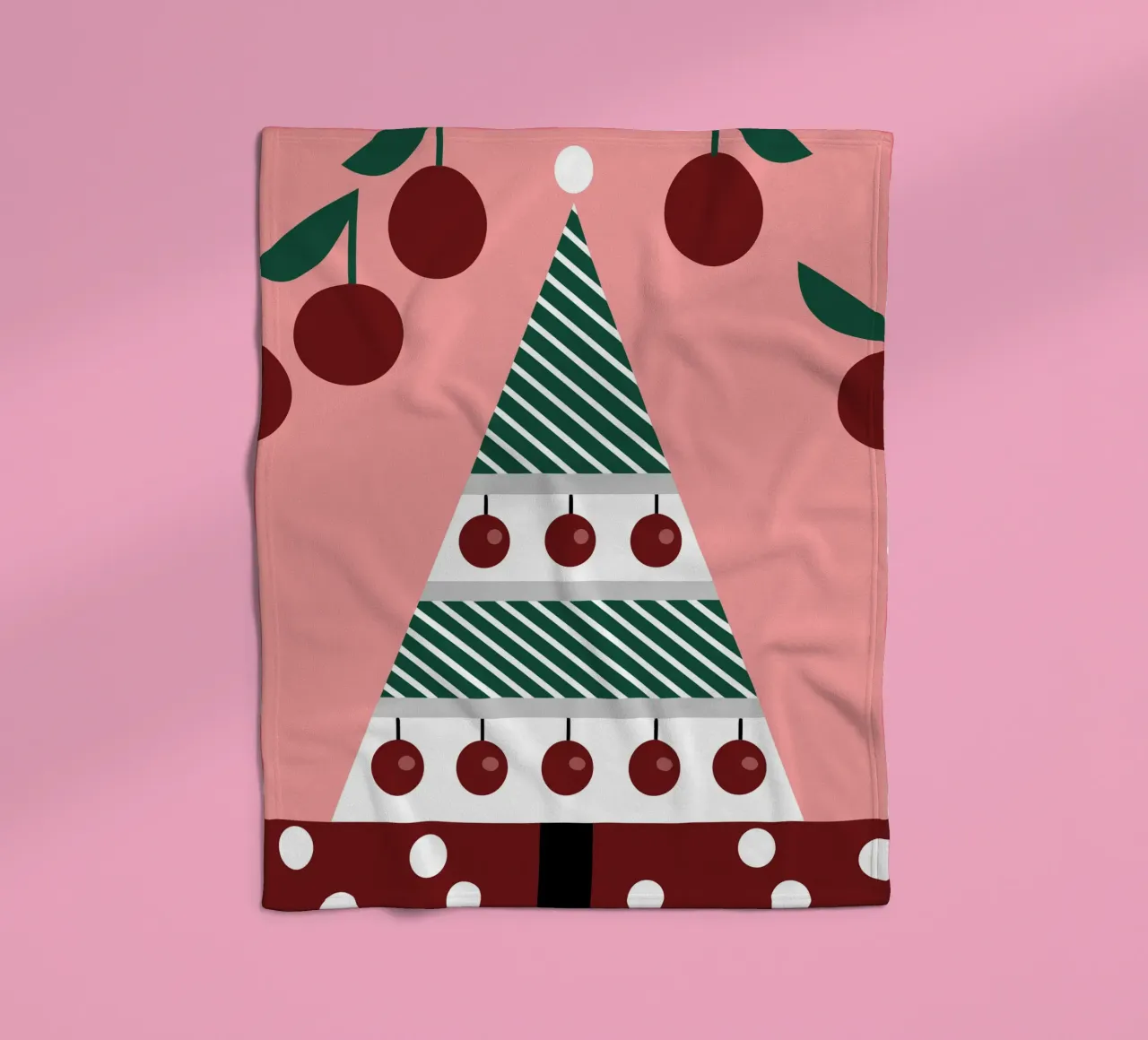 Albero di Natale e ciliegie coperta in pile da LOOK DIFFERENT