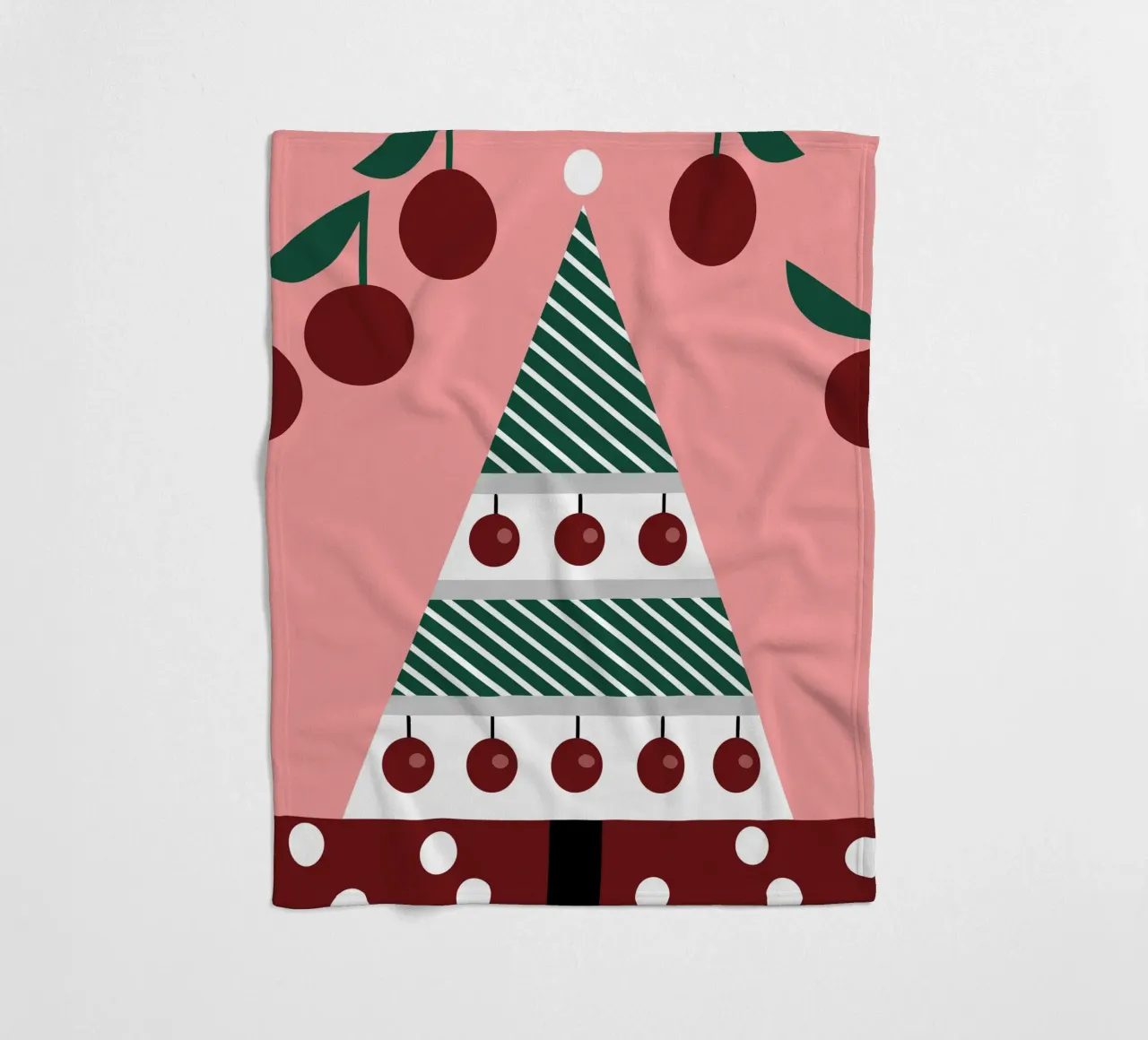 Albero di Natale e ciliegie coperta in pile da LOOK DIFFERENT