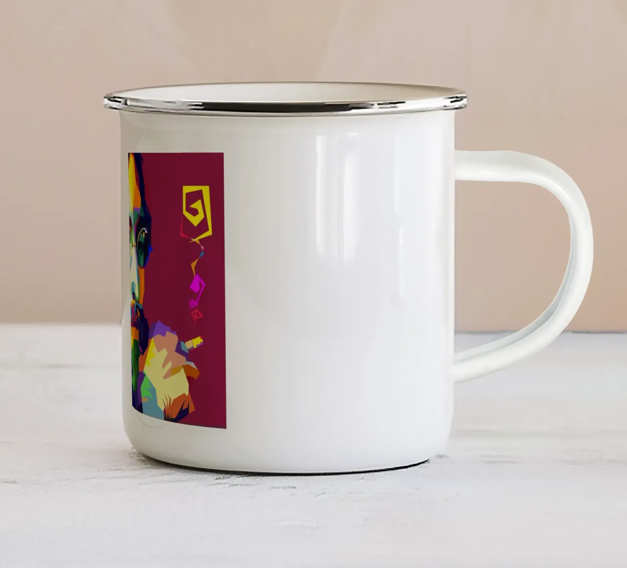 John Lennon Rock Star WPAP Trending Now tazza in smalto da Artkreator