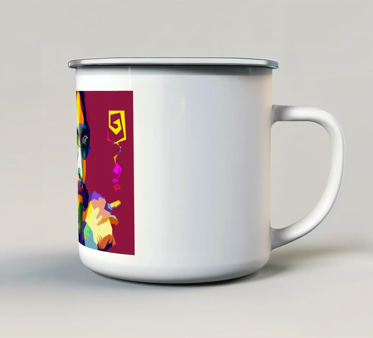 John Lennon Rock Star WPAP Trending Now tazza in smalto da Artkreator