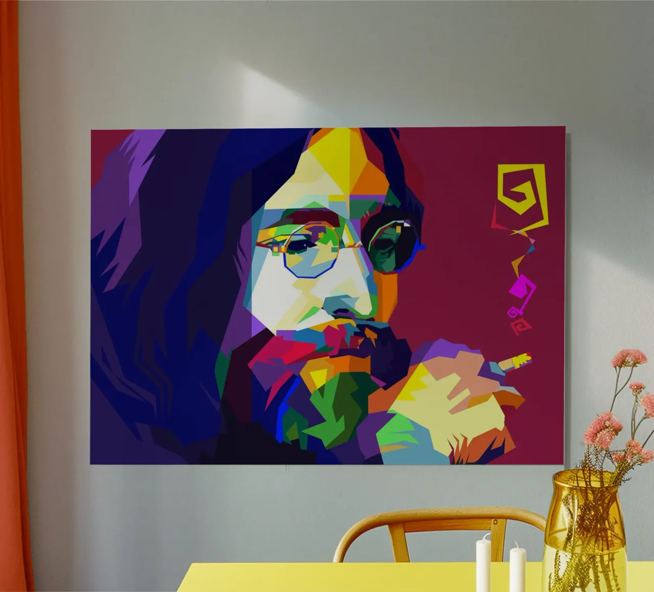 John Lennon Rock Star WPAP Trending Now alluminio dibond da Artkreator