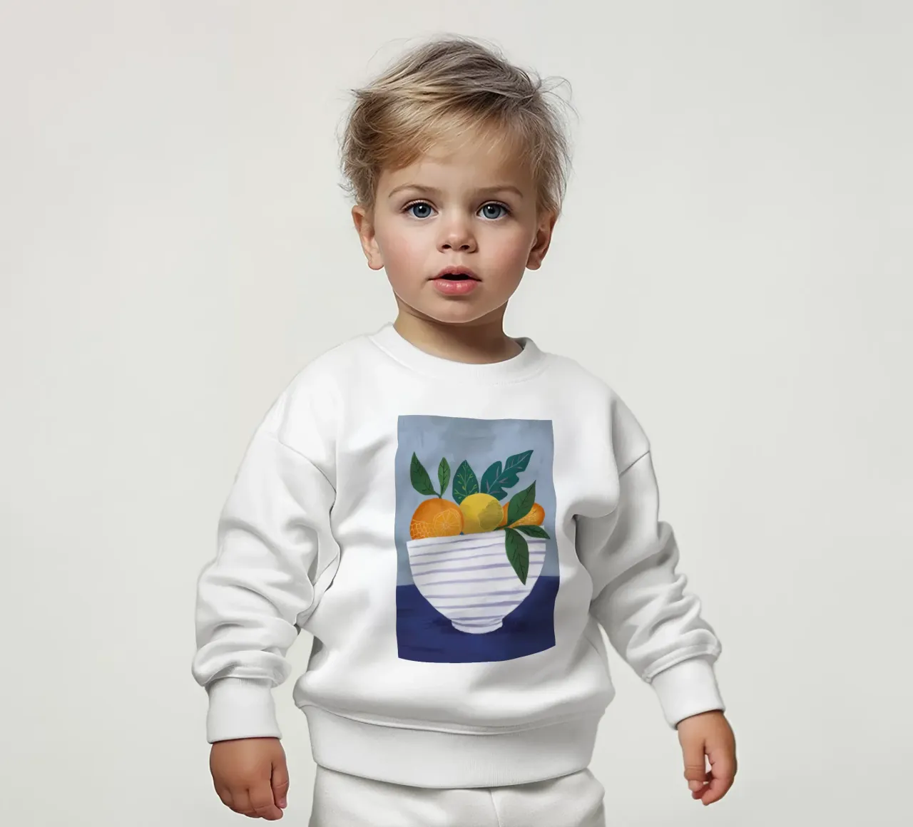Cerulean Citrus Stillness baby sweatshirt by Terra Tone
