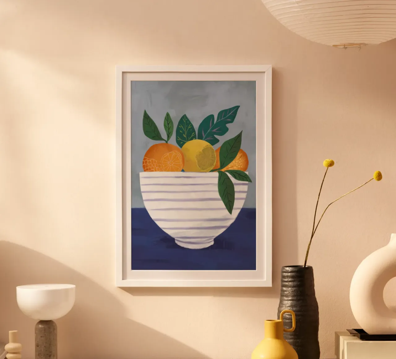 Cerulean Citrus Stillness poster by Terra Tone
