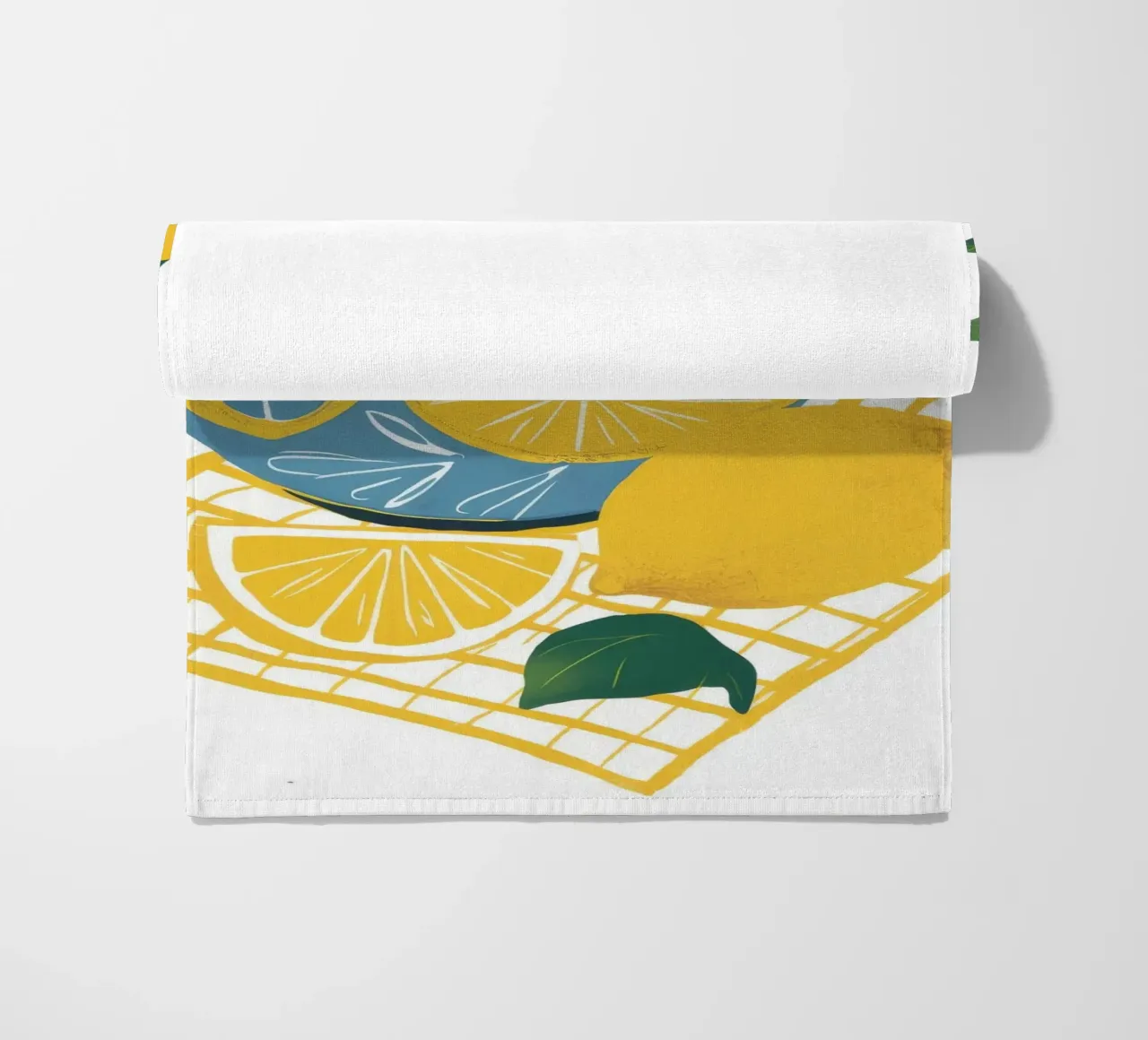 Zesty Lemon Radiance beach towel by Terra Tone