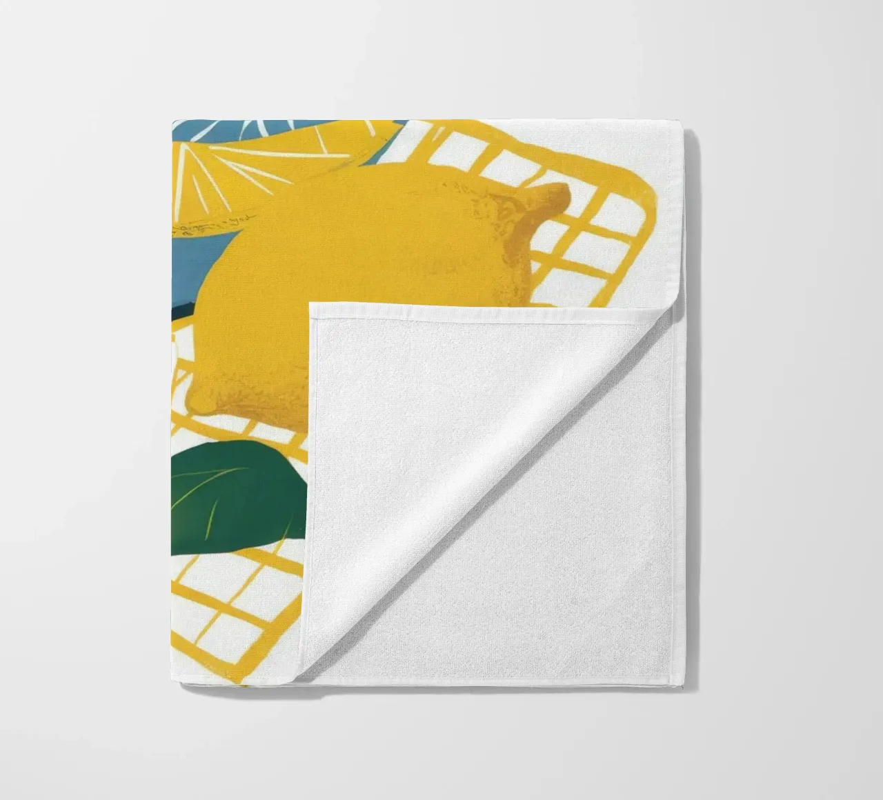 Zesty Lemon Radiance beach towel by Terra Tone
