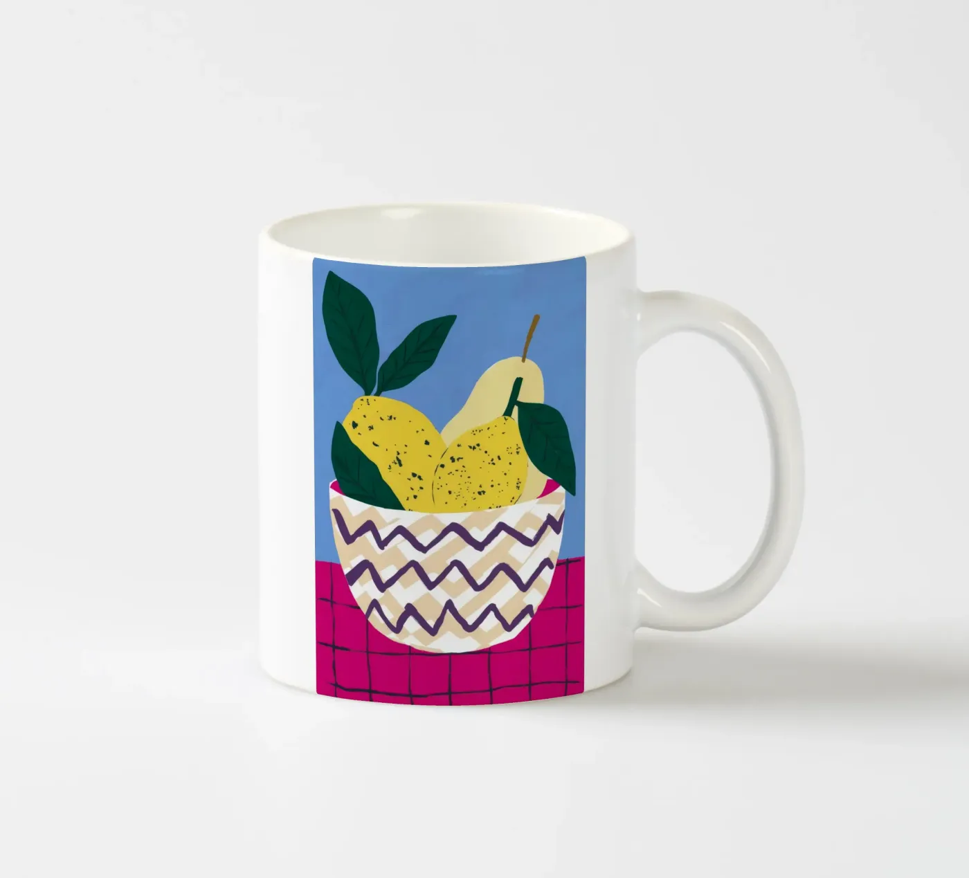 Zigzag Pear Harmony ceramic mug by Terra Tone