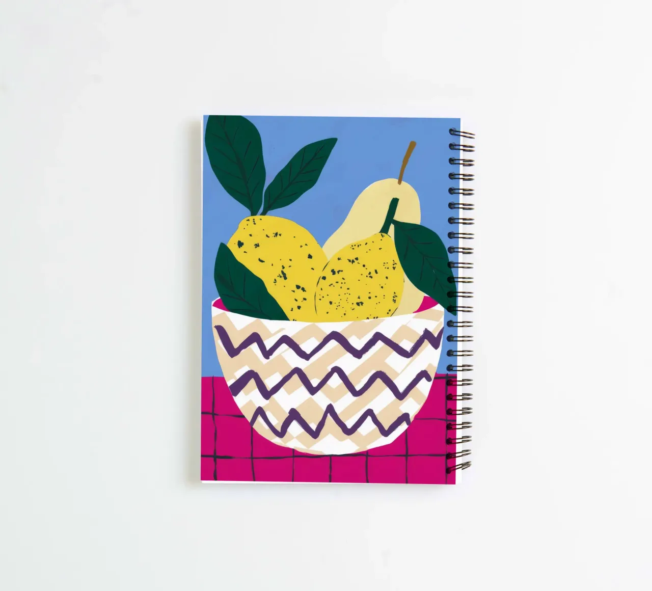 Zigzag Pear Harmony spiral notebook by Terra Tone