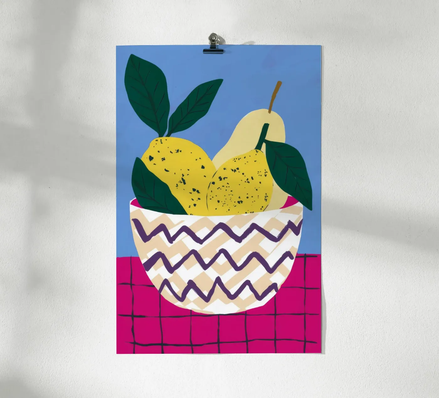 Zigzag Pear Harmony poster van Terra Tone