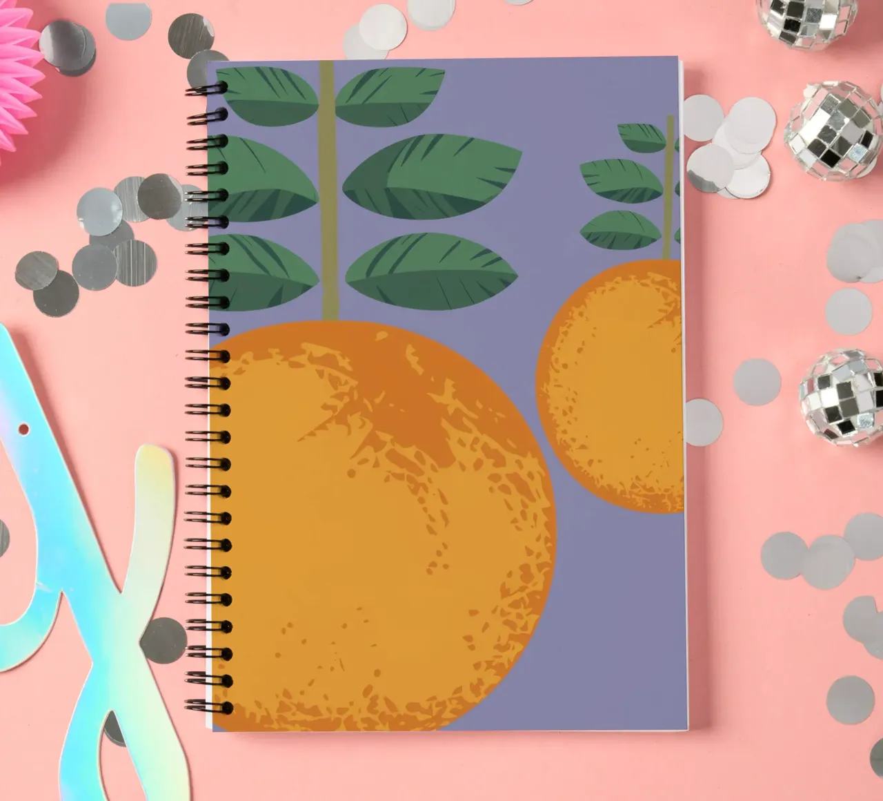 Sun-Kissed Orange Fields spiral notebook by Terra Tone