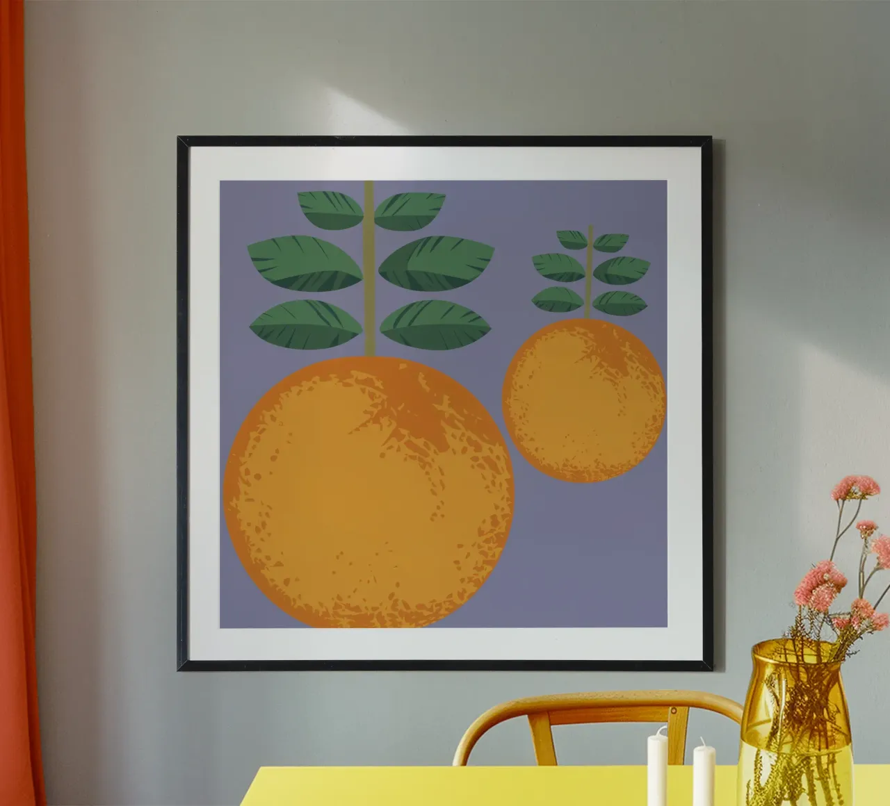 Sun-Kissed Orange Fields hahnemühle by Terra Tone