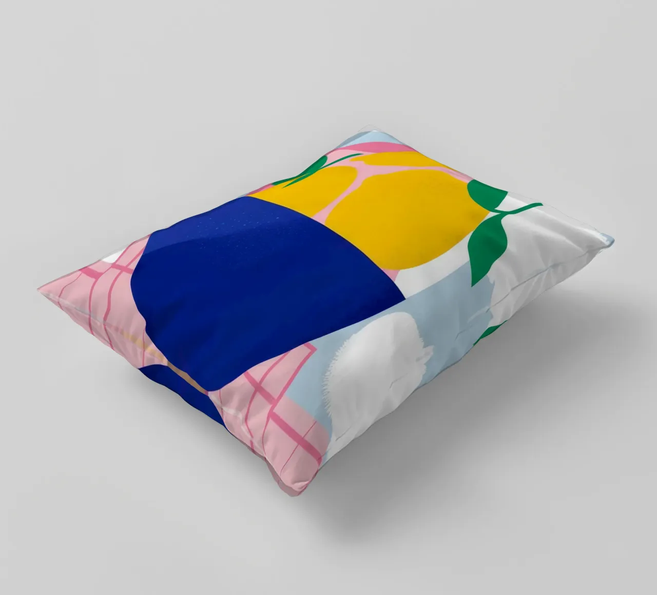 Azure Citrus Abundance decorative cushion by Terra Tone
