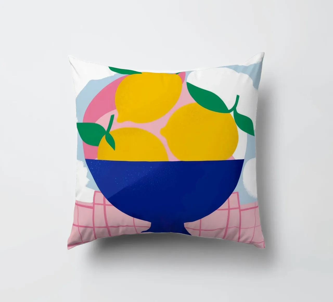 Azure Citrus Abundance decorative cushion by Terra Tone