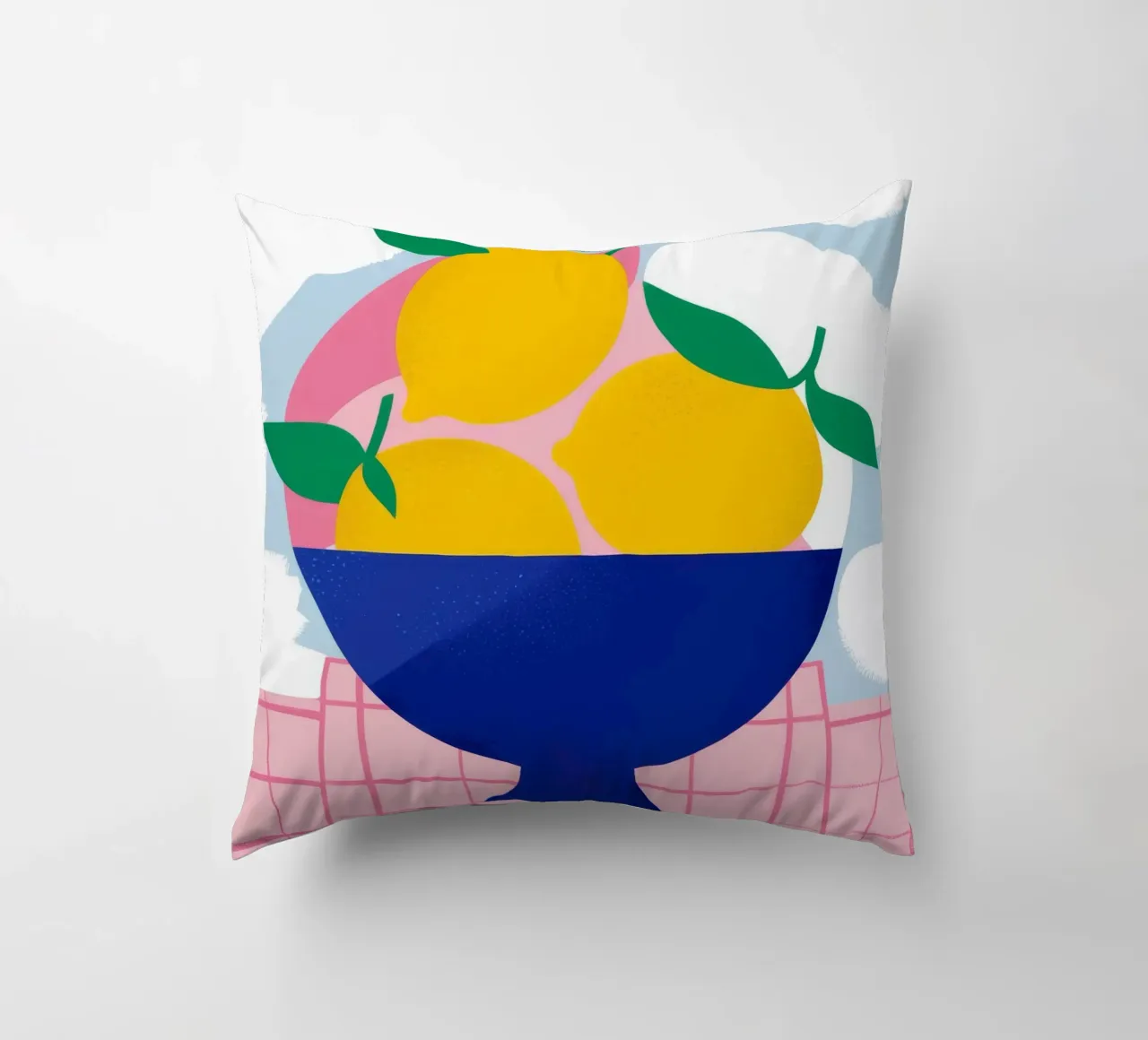 Azure Citrus Abundance decorative cushion by Terra Tone