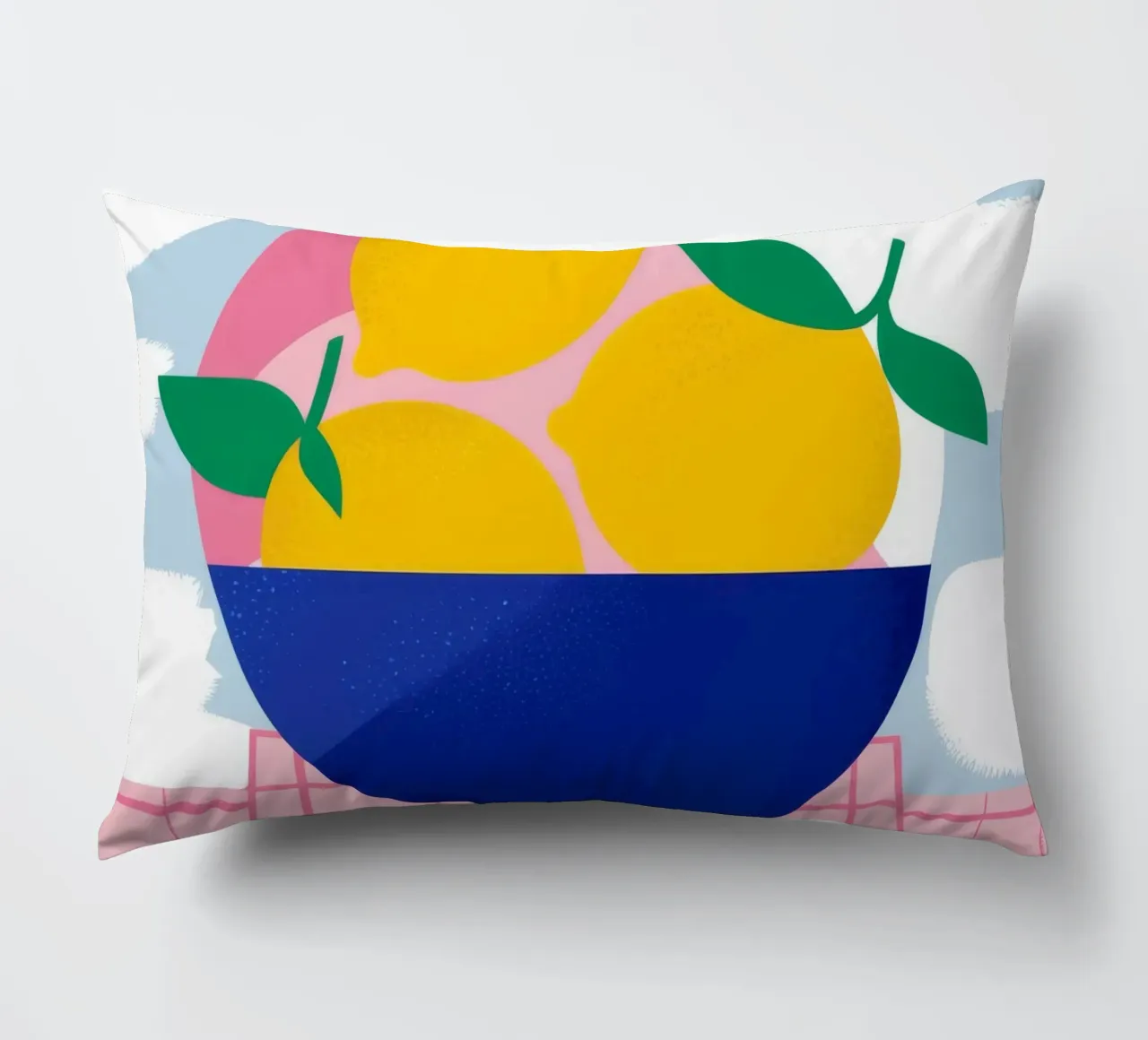 Azure Citrus Abundance decorative cushion by Terra Tone