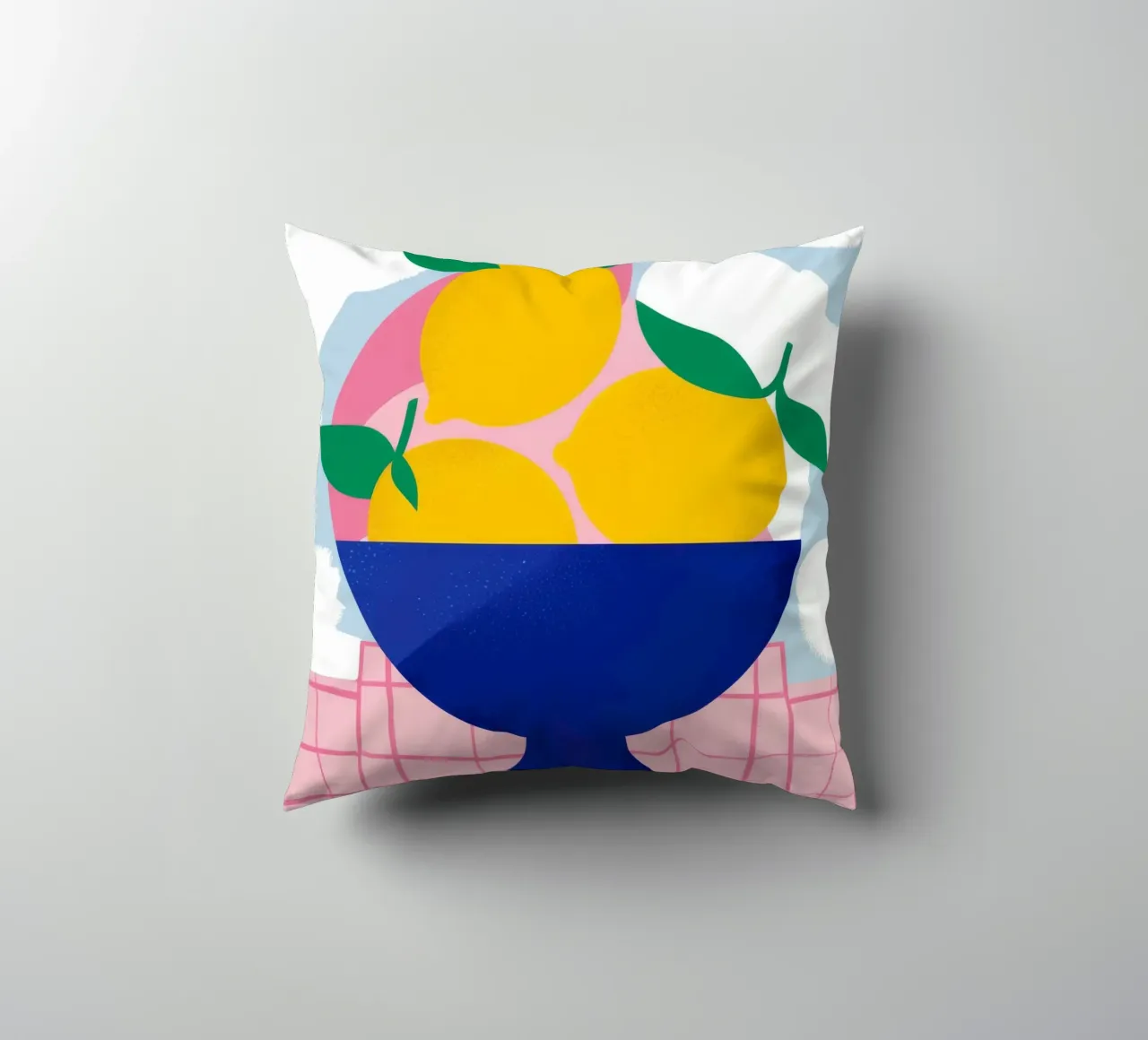 Azure Citrus Abundance decorative cushion by Terra Tone