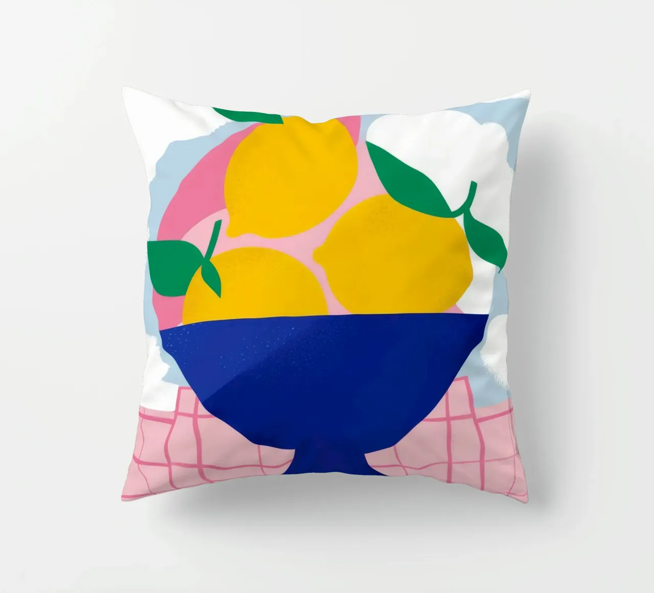 Azure Citrus Abundance decorative cushion by Terra Tone