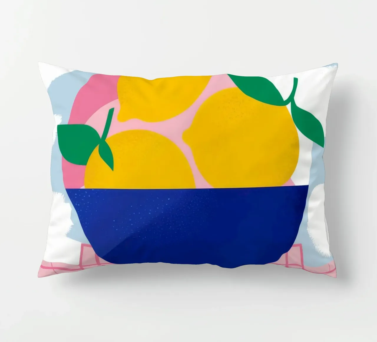 Azure Citrus Abundance decorative cushion by Terra Tone
