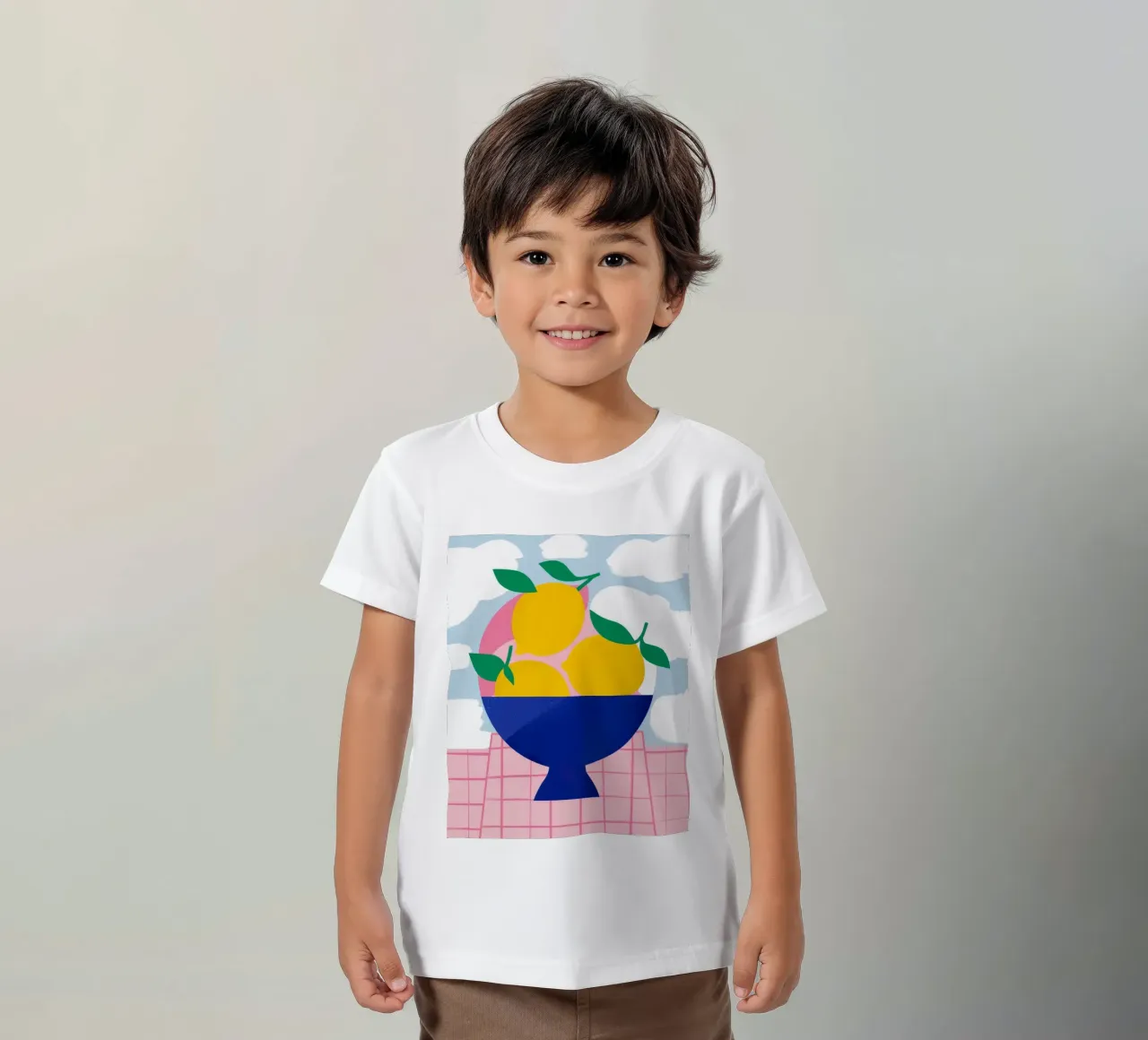 Azure Citrus Abundance kids t-shirt by Terra Tone