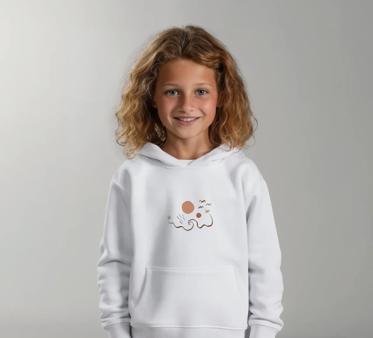 Summer Line No 10 (Without Background) felpa bambino con cappuccio da treechild