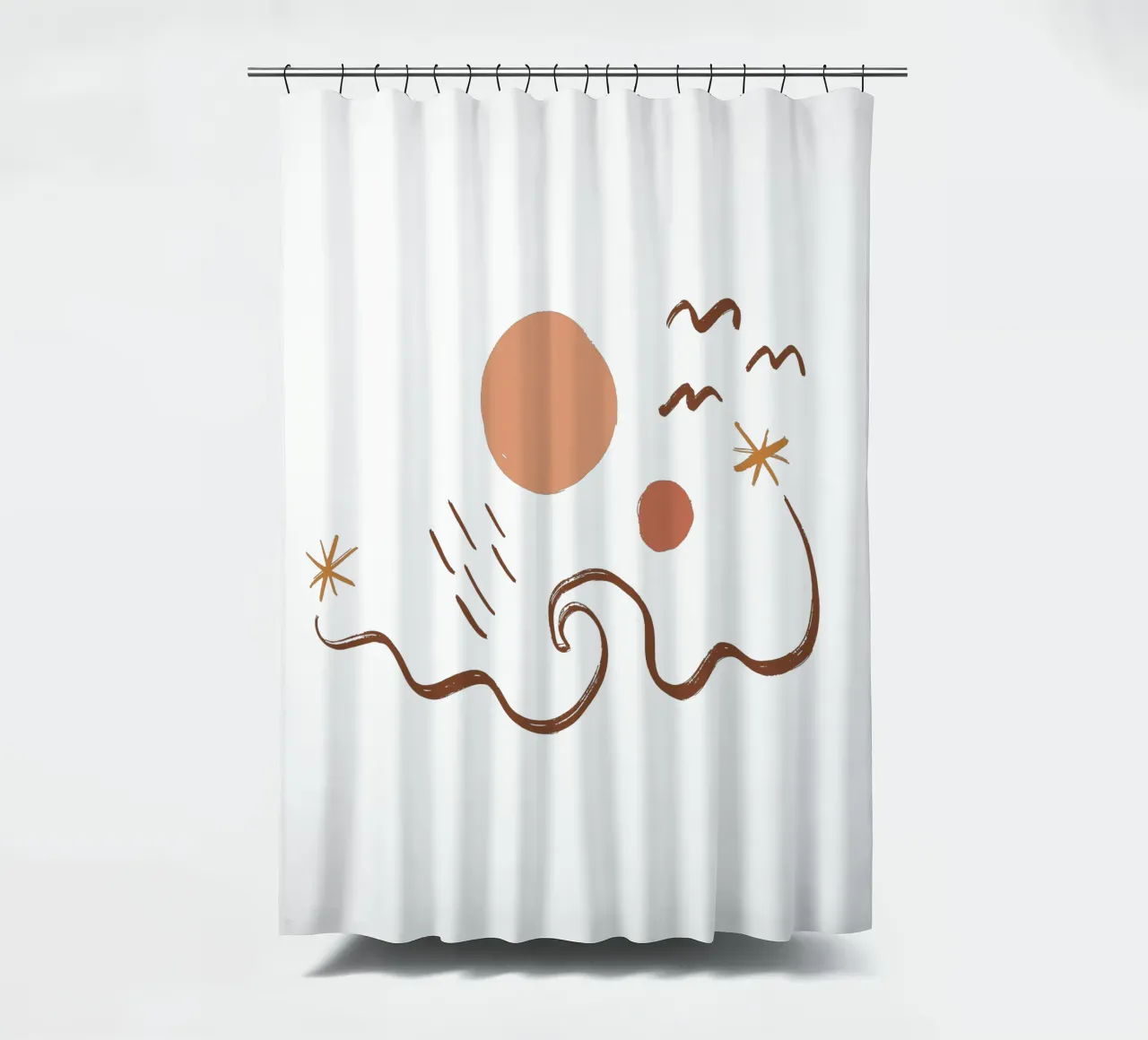 Summer Line No 10 (Without Background) tenda da doccia da treechild