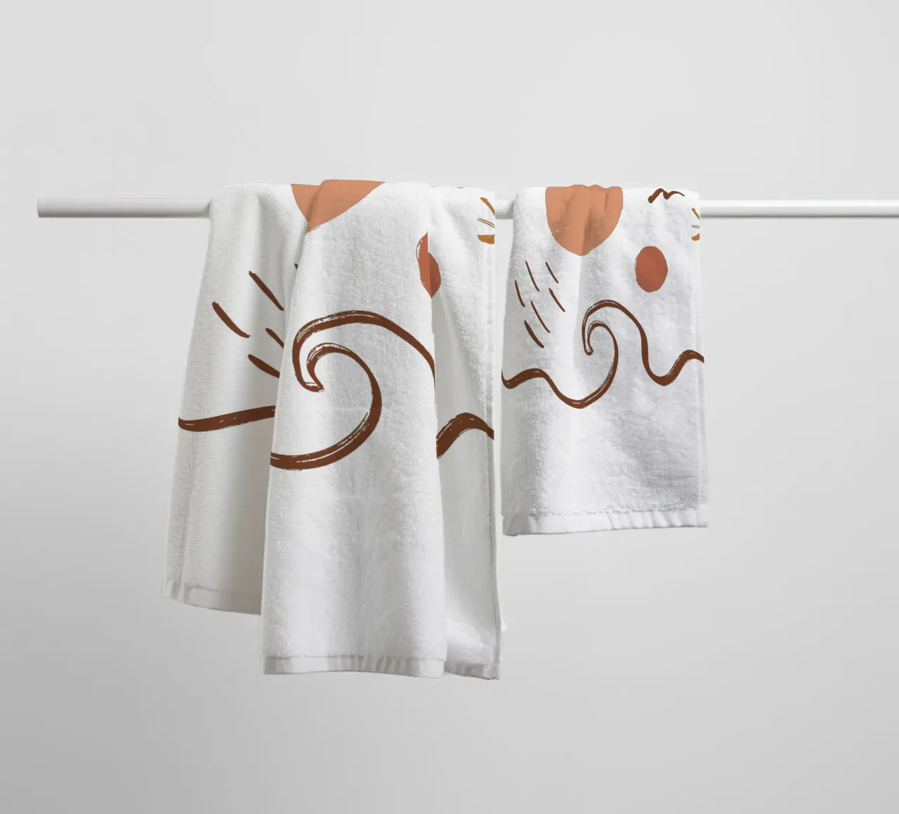 Summer Line No 10 (Without Background) asciugamano da bagno da treechild