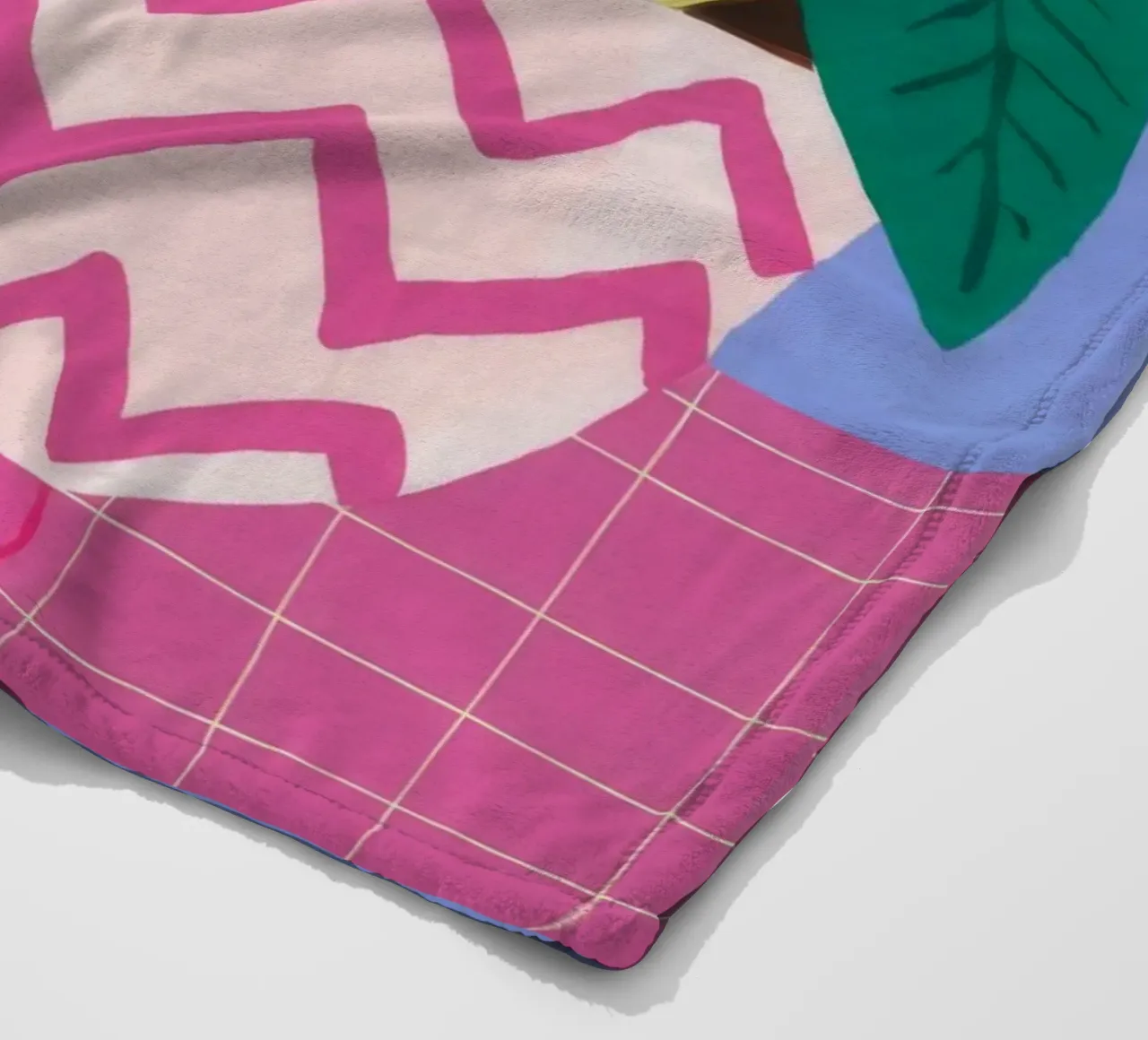 Geometric Pear Duo fleece blanket by Terra Tone