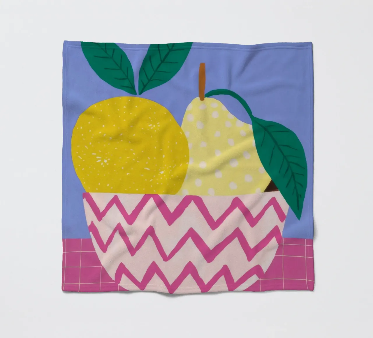 Geometric Pear Duo fleece blanket by Terra Tone