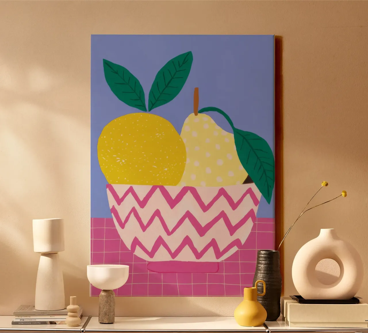 Geometric Pear Duo canvas by Terra Tone