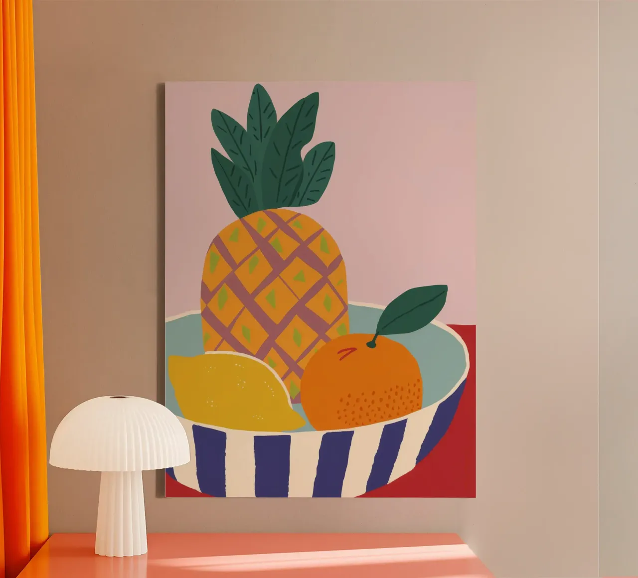 Misto di frutta tropicale tela con Cornice a cassetta da Terra Tone