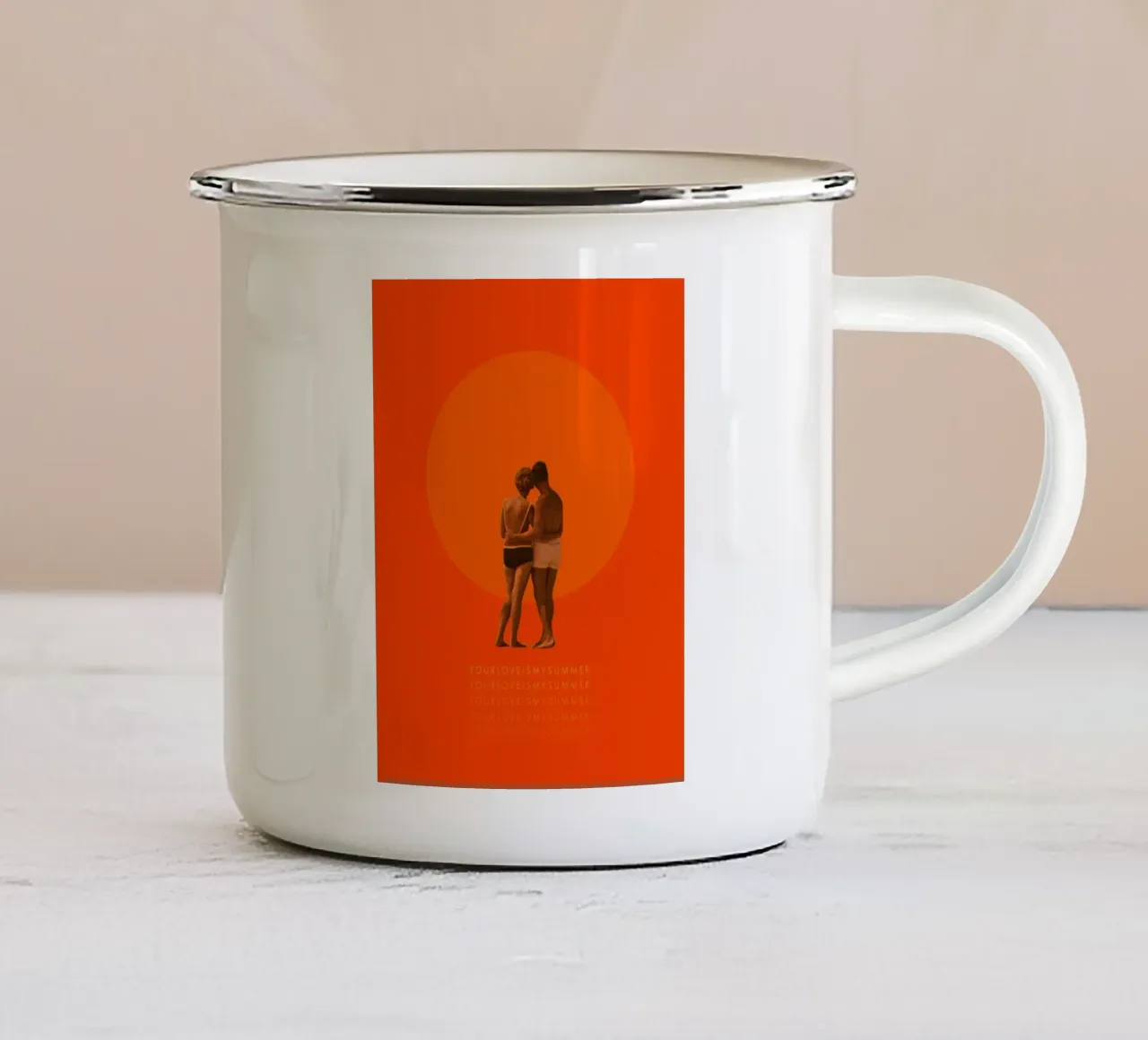 Your love is my Summer tazza in smalto da Frank Moth