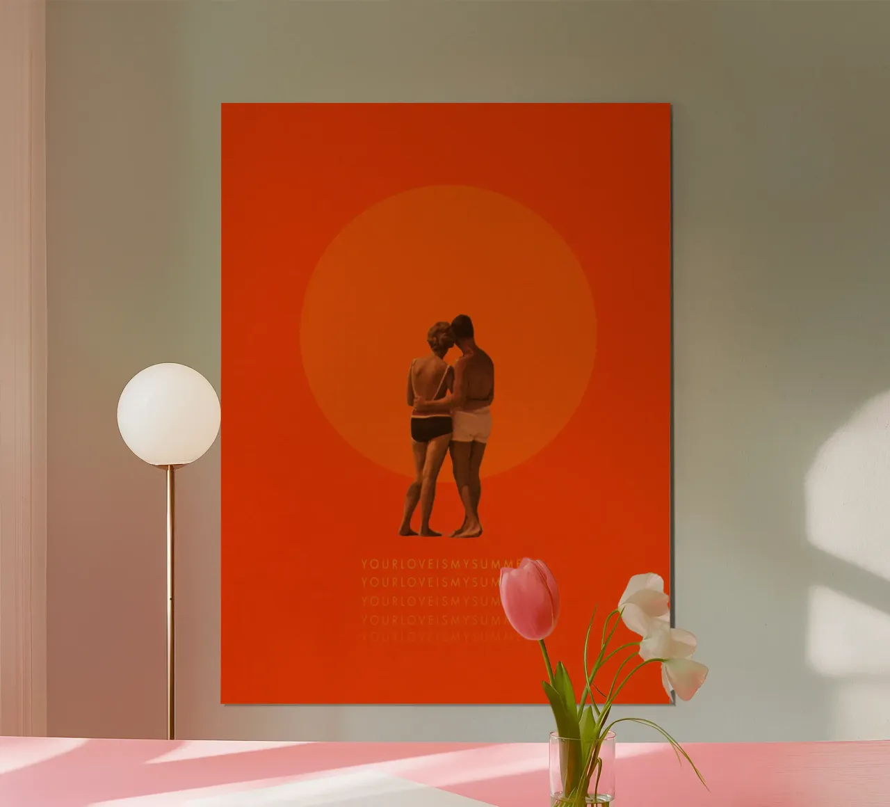 Your love is my Summer poster con telaio in legno da Frank Moth