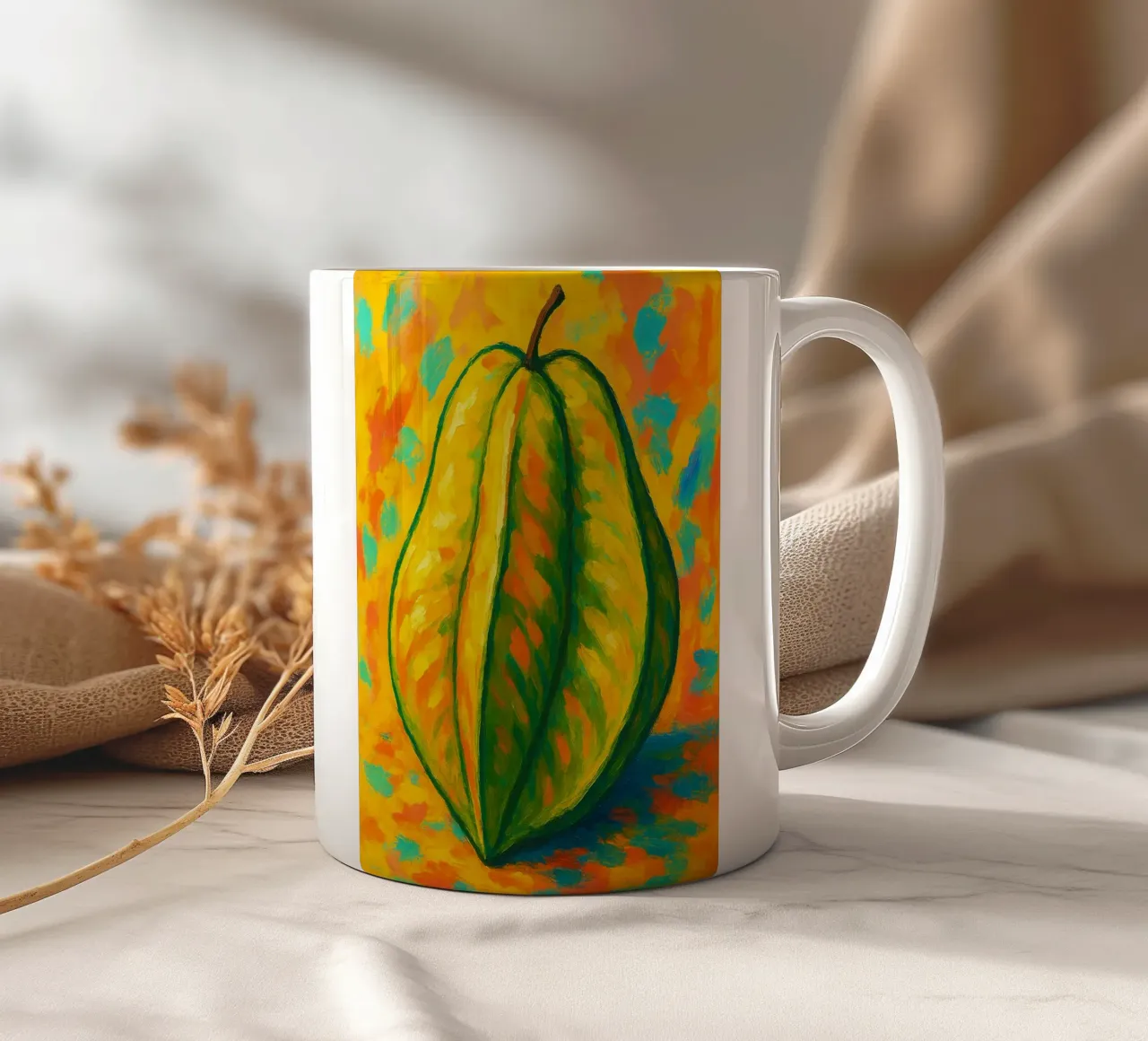 sterfruit abstracte verbeelding full color keramische mok van ameera