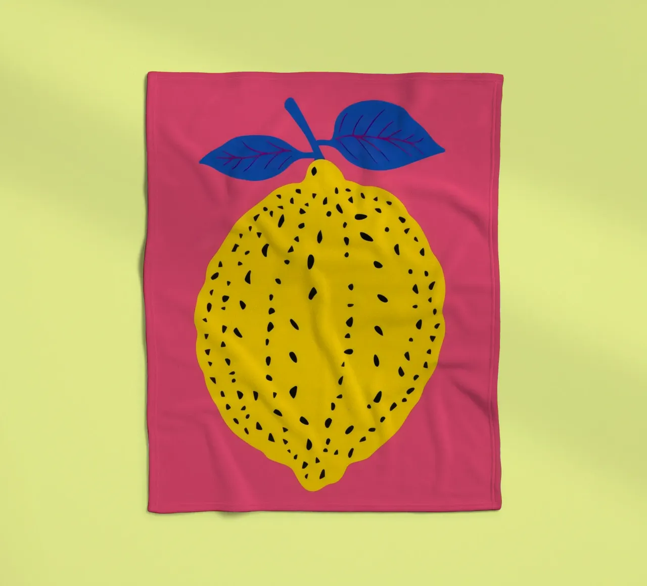 Limone Pop Art coperta in pile da Terra Tone