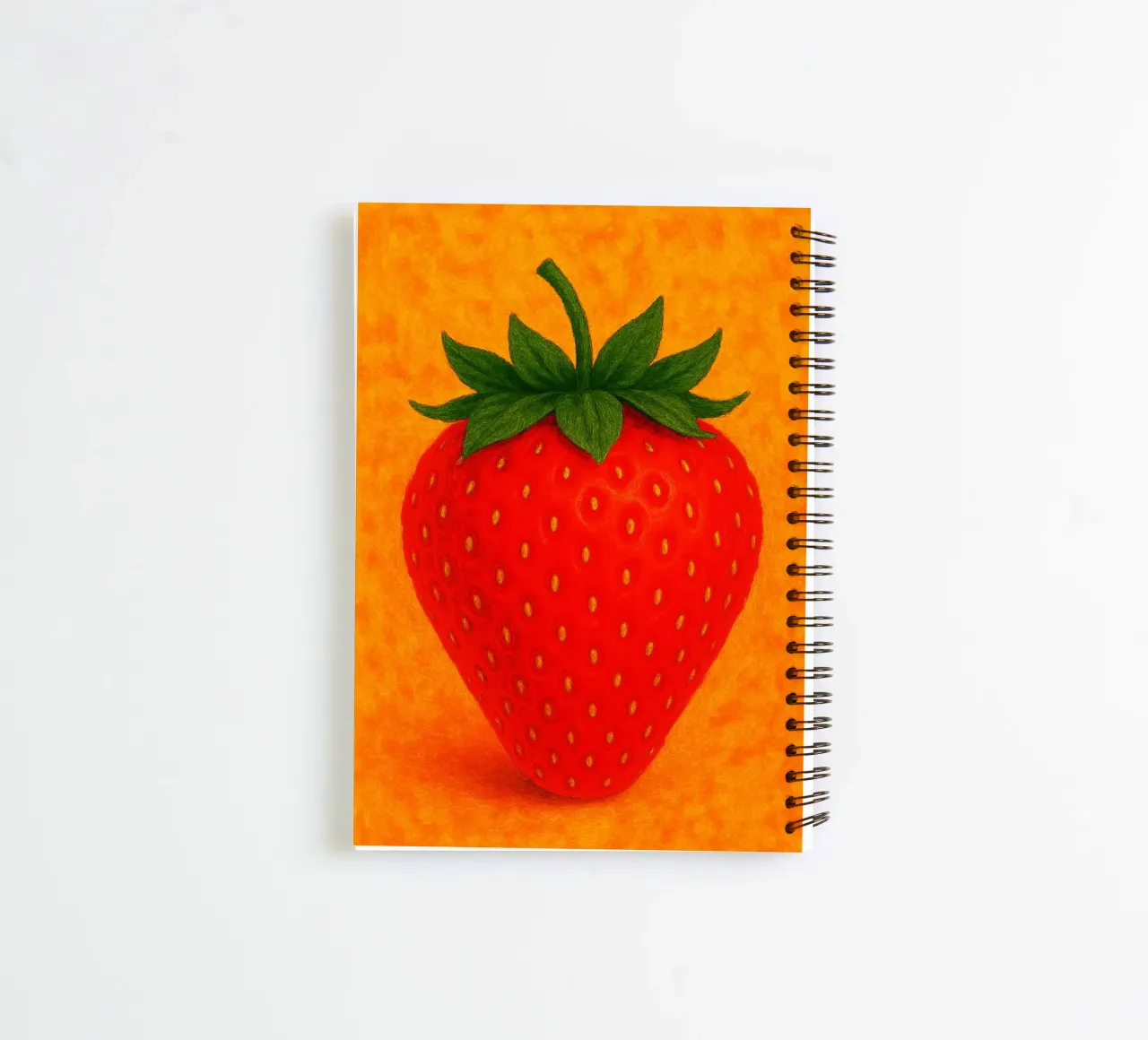 strawberry abstract imagination full color spiral notebook by ameera