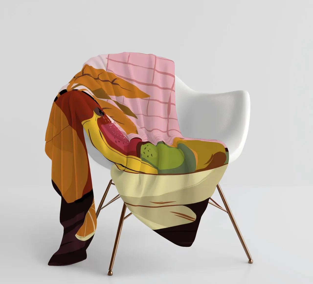 Frutta in terracotta Stillness coperta in pile da Terra Tone