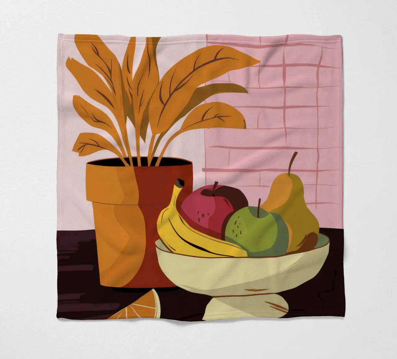 Frutta in terracotta Stillness coperta in pile da Terra Tone
