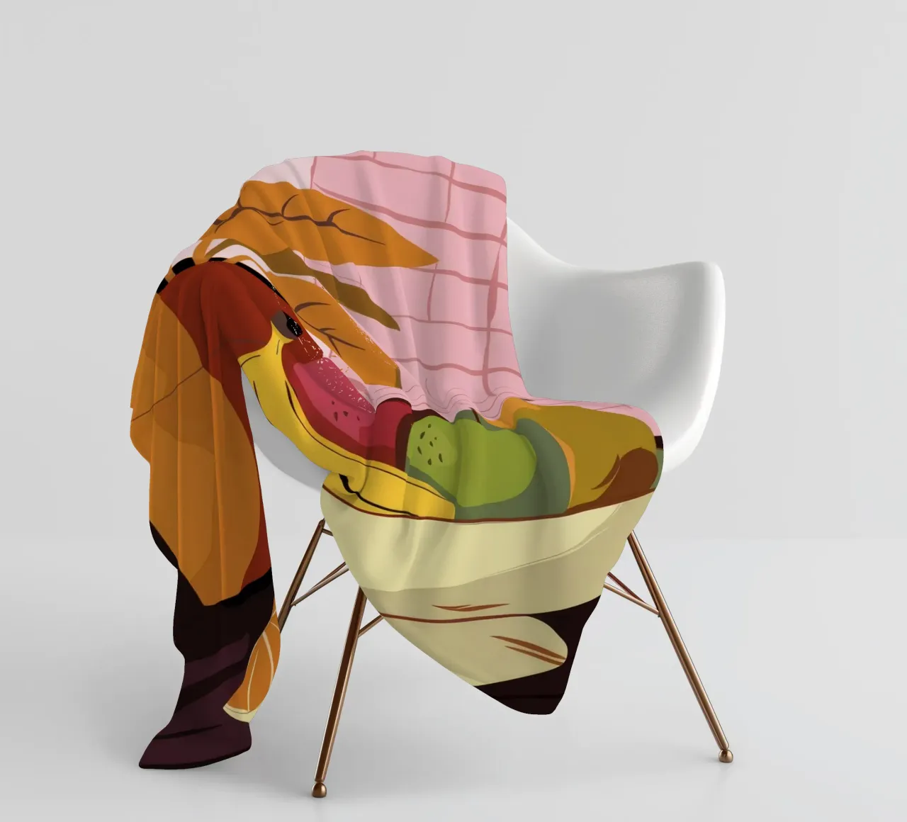 Frutta in terracotta Stillness coperta in pile da Terra Tone