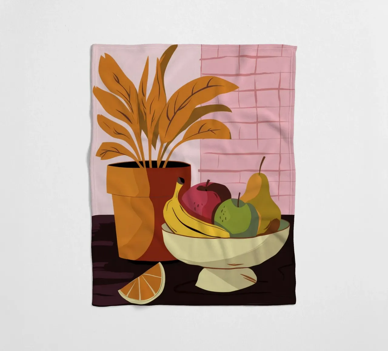 Frutta in terracotta Stillness coperta in pile da Terra Tone