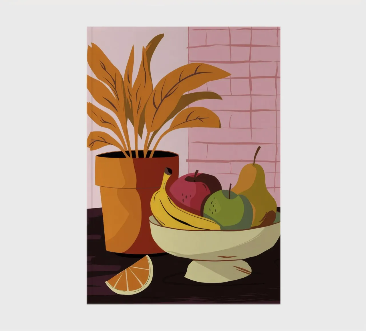 Earthenware Fruit Stillness notebook by Terra Tone