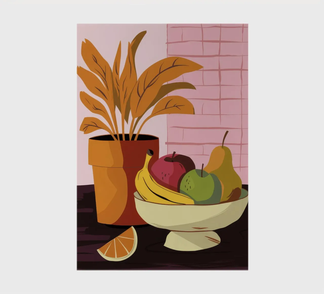 Earthenware Fruit Stillness notebook by Terra Tone