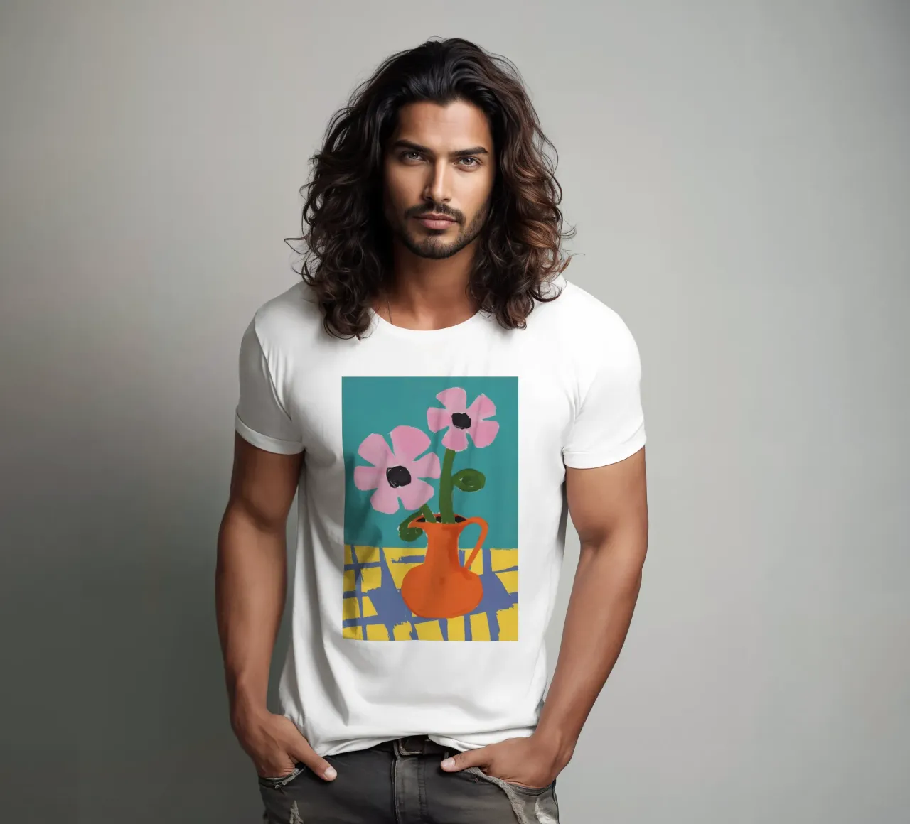 Incontro con i fiori pastello t-shirt da Terra Tone