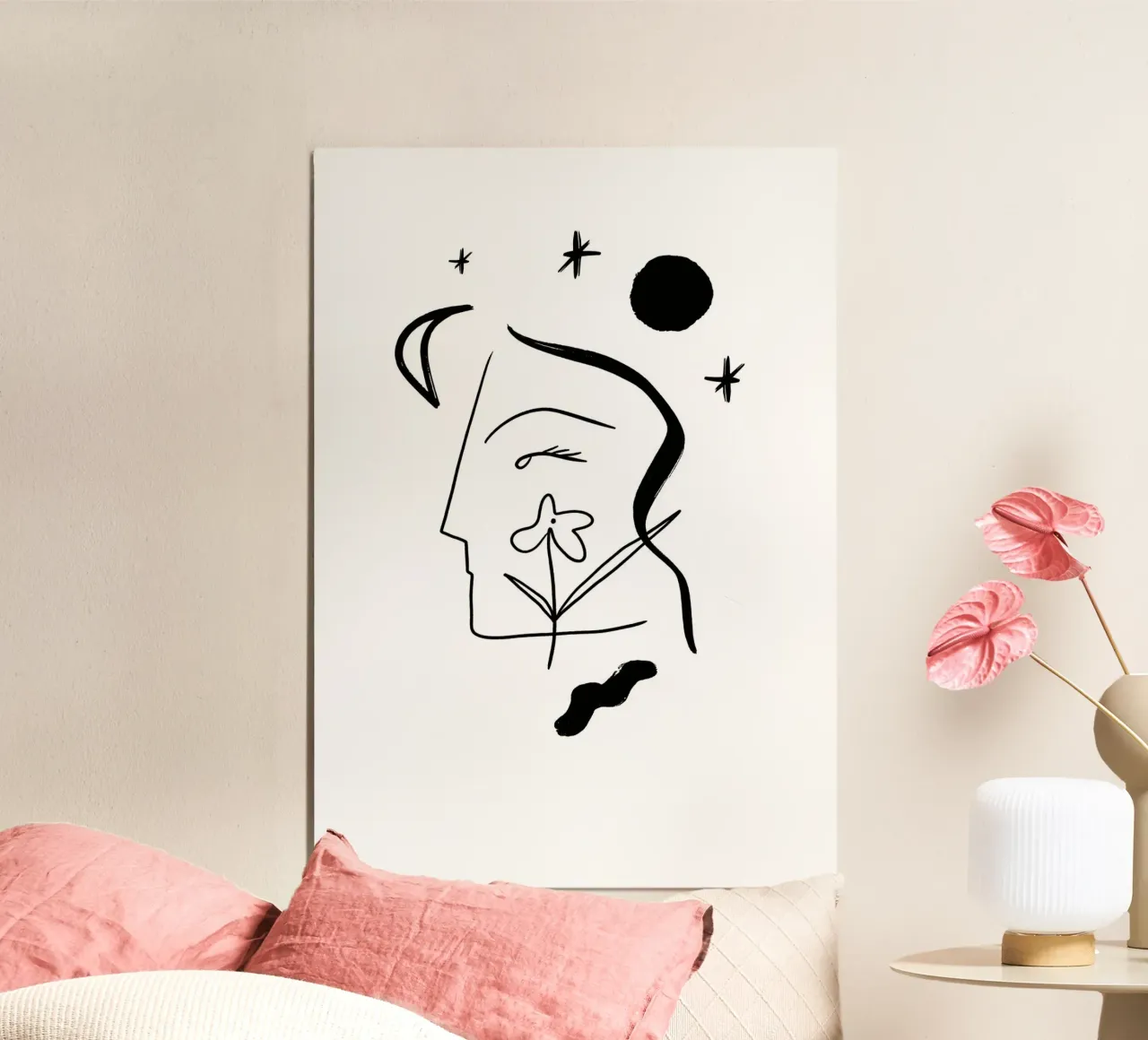 Maiden Midnight (White Background) poster con telaio in alluminio da treechild