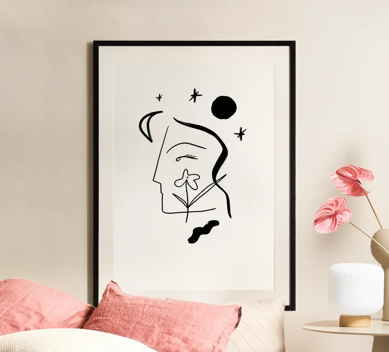 Maiden Midnight (White Background) poster con telaio in alluminio da treechild