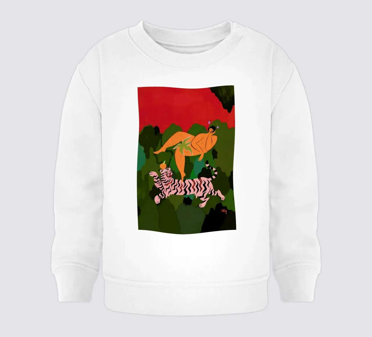 Fierce as a Tiger felpa neonato da Arty Guava